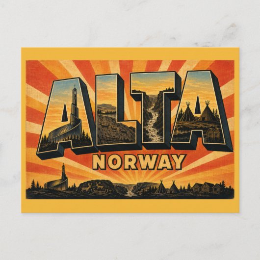 Alta Norwegen Kathedrale Postkarte (Vorderseite)