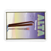 ALTA Norwegen Skifahrplakat Magnet (Horizontal)