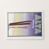 ALTA Norwegen Skifahrplakat Puzzle (Horizontal)