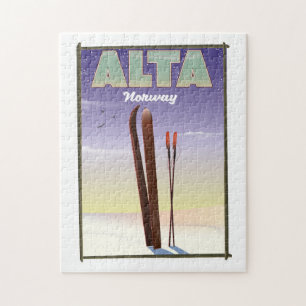ALTA Norwegen Skireiseplakat Puzzle