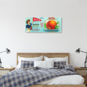 Alta Peach-Etikett Leinwanddruck (Insitu (Schlafzimmer))