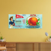 Alta Peach-Etikett Leinwanddruck (Insitu (Wohnzimmer))