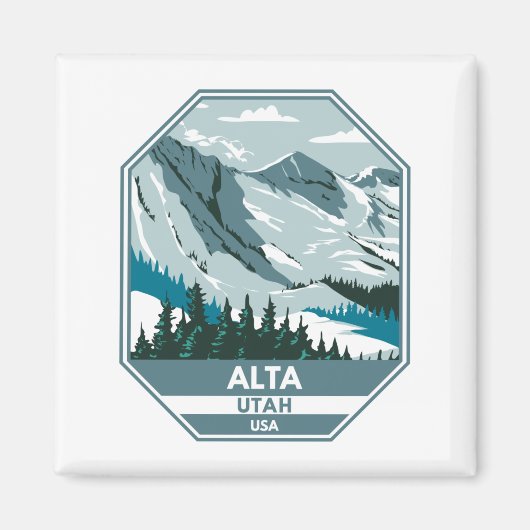 Alta Skigebiet Winter Utah Magnet (Vorne)