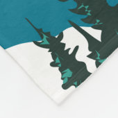 Alta Skigebiet Winter Utah Vintag Fleecedecke (Ecke)