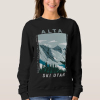 Alta Skigebiet Winter Utah Vintag Not leidend