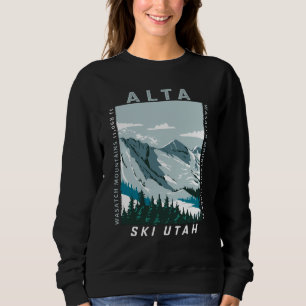 Alta Skigebiet Winter Utah Vintag Not leidend Sweatshirt