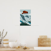 Alta Skigebiet Winter Utah Vintag Poster (Küche)