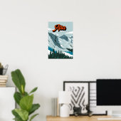 Alta Skigebiet Winter Utah Vintag Poster (Heimbüro)