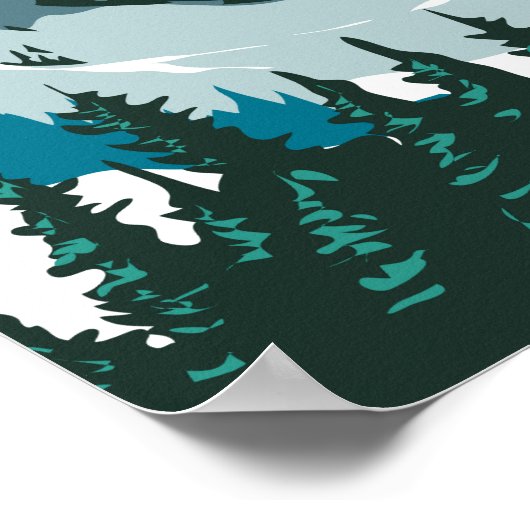 Alta Skigebiet Winter Utah Vintag Poster (Ecke)