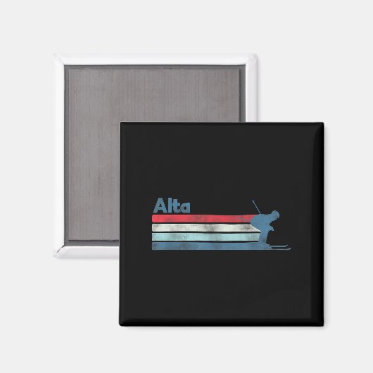 Alta Utah Retro Ski Magnet (Vorderseite/Rückseite)