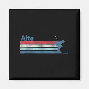 Alta Utah Retro Ski Magnet