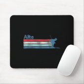 Alta Utah Retro Ski Mousepad (Mit Mouse)