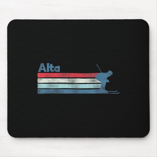 Alta Utah Retro Ski Mousepad (Vorne)