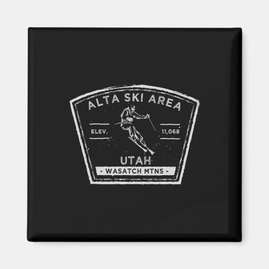 Alta Utah Schnee Skifahren Magnet (Vorne)