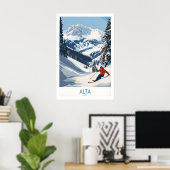 Alta Utah Ski-Abenteuerdruck - Wasatch Poster (Heimbüro)