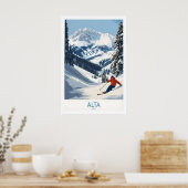 Alta Utah Ski-Abenteuerdruck - Wasatch Poster (Küche)