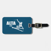 Alta Utah Skier Gepäckanhänger (Vorderseite horizontal)