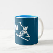 Alta Utah Skier Zweifarbige Tasse (VorderseiteRechts)