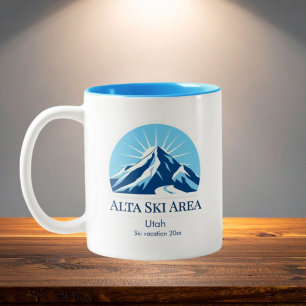 Alta Utah Skigebiet Resort Souvenir Zweifarbige Tasse