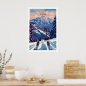 Alta Utah Skilift Bergansicht Poster - Dramatisch (Küche)