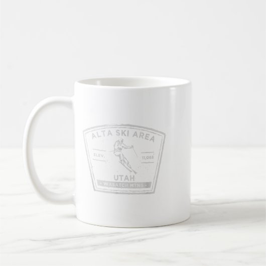 Alta Utah Snow Skiing Kaffeetasse (Links)