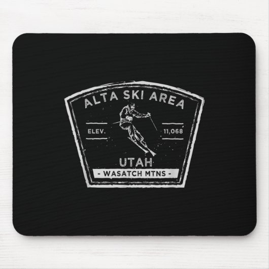 Alta Utah Snow Skiing Mousepad (Vorne)