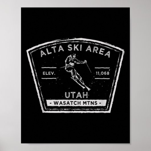 Alta Utah Snow Skiing Poster (Vorne)