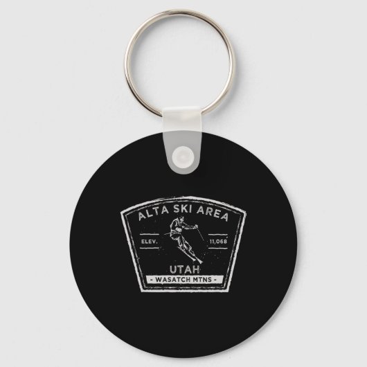 Alta Utah Snow Skiing Schlüsselanhänger (Vorderseite)