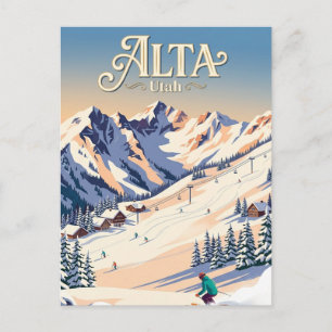 Alta, Utah USA Postkarte