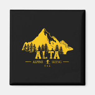 Alta Utah Usa Ski Resort Alpin Skipass Mou Magnet