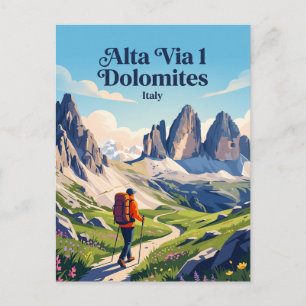 Alta Via 1 Dolomiten Italien Postkarte