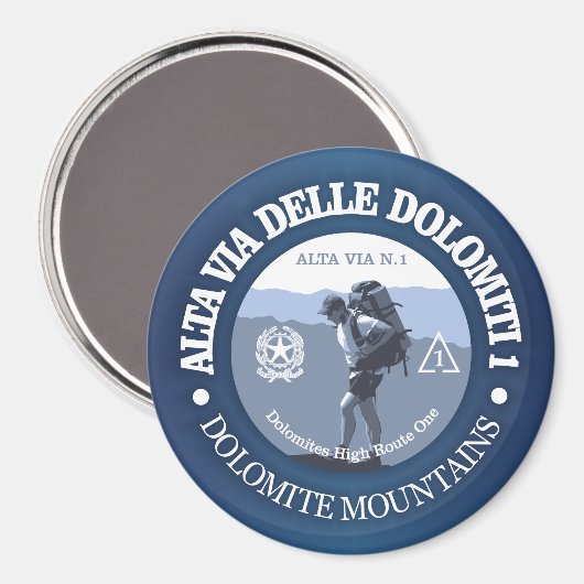 Alta Via 1 Magnet (Vorderseite/Rückseite)