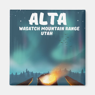 Alta Wasatch-Gebirgskette Utah Magnet