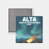 Alta Wasatch Mountain Range Utah Magnet (Vorderseite/Rückseite)