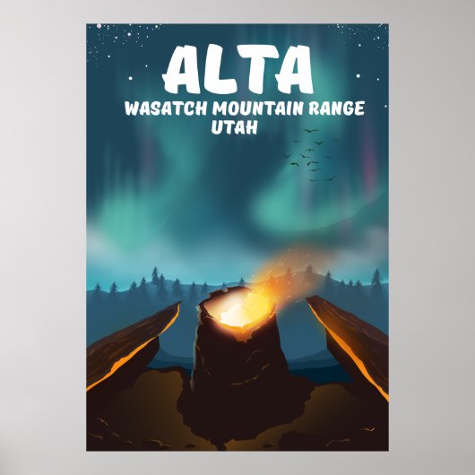 Alta Wasatch Mountain Range Utah Poster (Vorne)