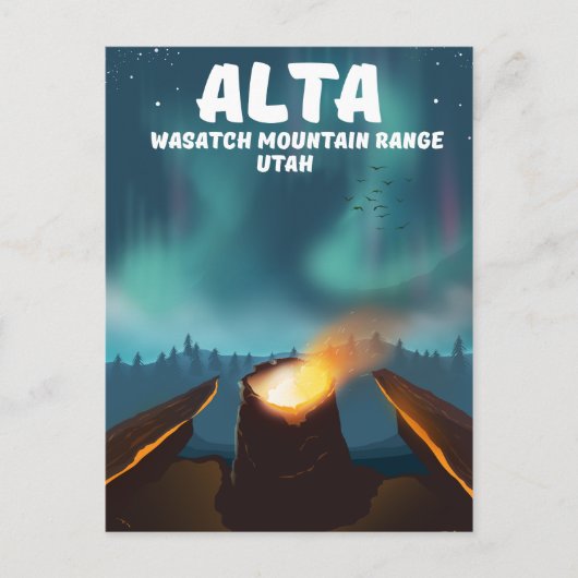 Alta Wasatch Mountain Range Utah Postkarte (Vorderseite)