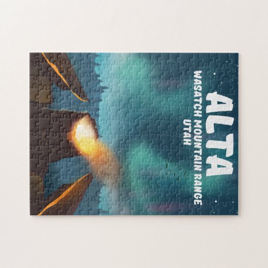 Alta Wasatch Mountain Range Utah Puzzle (Horizontal)