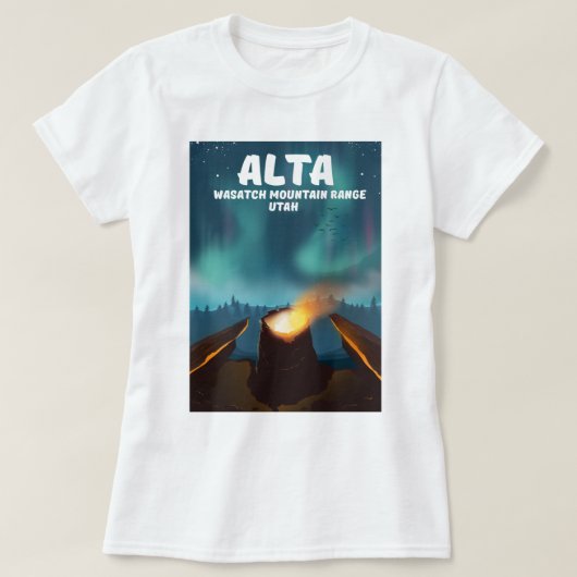 Alta Wasatch Mountain Range Utah T-Shirt (Design vorne)