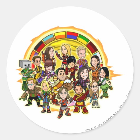 Altador-Cup-Mitarbeitergruppe Runder Aufkleber (Vorderseite)