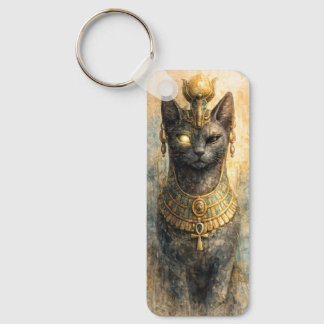 Altägyptische Bastet-Katzengöttin-Aquarell-Kunst Schlüsselanhänger