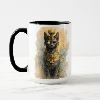 Altägyptische Bastet-Katzengöttin Aquarell-Kunst Tasse