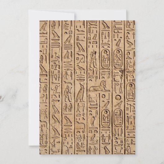 Altägyptische Hieroglyphen  Einladung (Vorderseite)