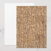 Altägyptische Hieroglyphen  Einladung (Vorne/Hinten)
