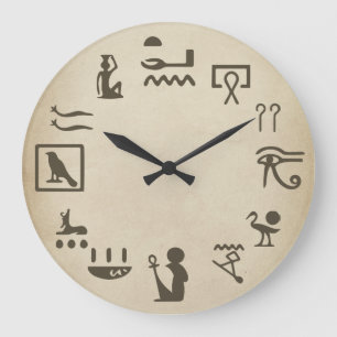 Altägyptische Hieroglyphen-Kunst Große Wanduhr