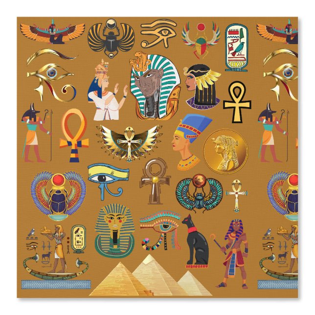 Altägyptische Hieroglyphen -Muster Hieroglyphi Tapete (Vorderseite)
