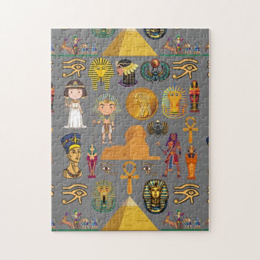 Altägyptische Hieroglyphen -Muster Pharao Puzzle (Vertikal)