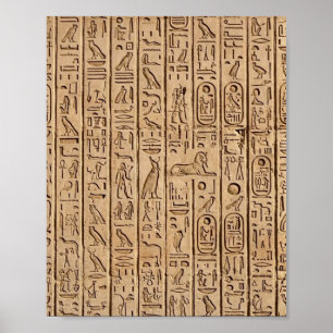 Altägyptische Hieroglyphen  Poster
