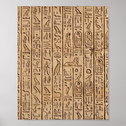 Altägyptische Hieroglyphen Poster (Vorne)