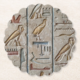 Altägyptische Pharaonen Hieroglyphen Text eingravi Untersetzer