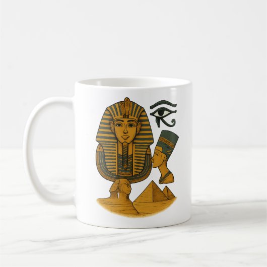 Altägyptische Pharaonensymbole Kaffeetasse (Links)